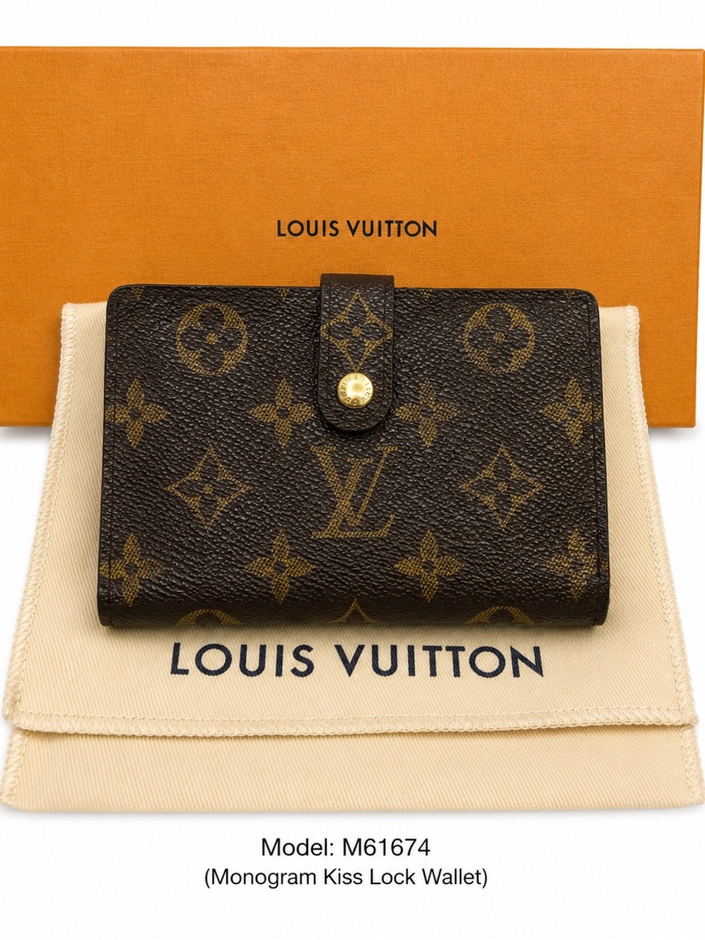 Louis Vuitton Monogram Kiss-lock Bifold Wallet - Picture 2 of 15